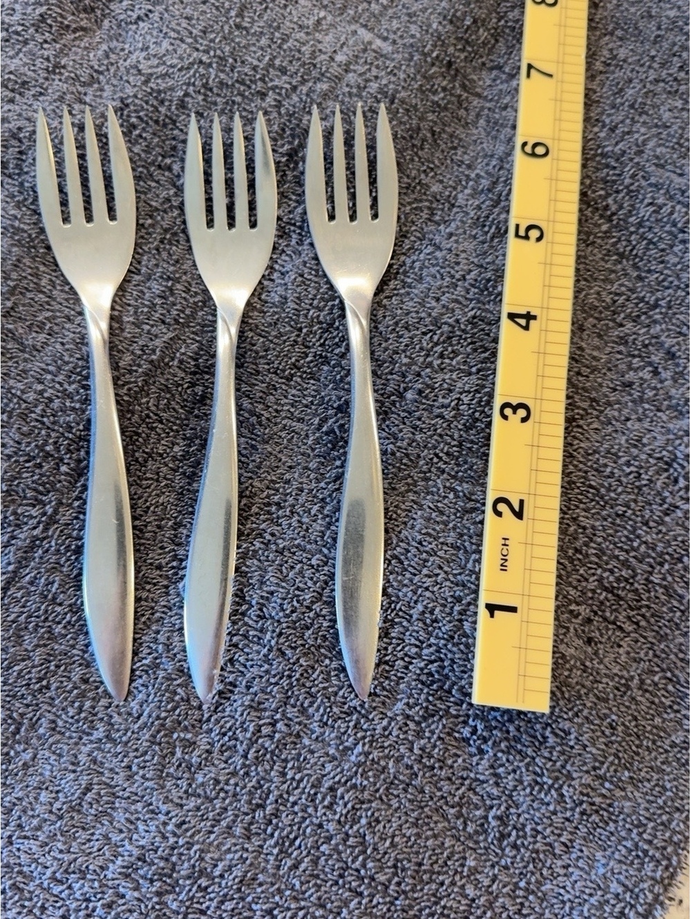 Vintage Traditions Flamma Stainless Salad Forks Set of 3 USA MCM
